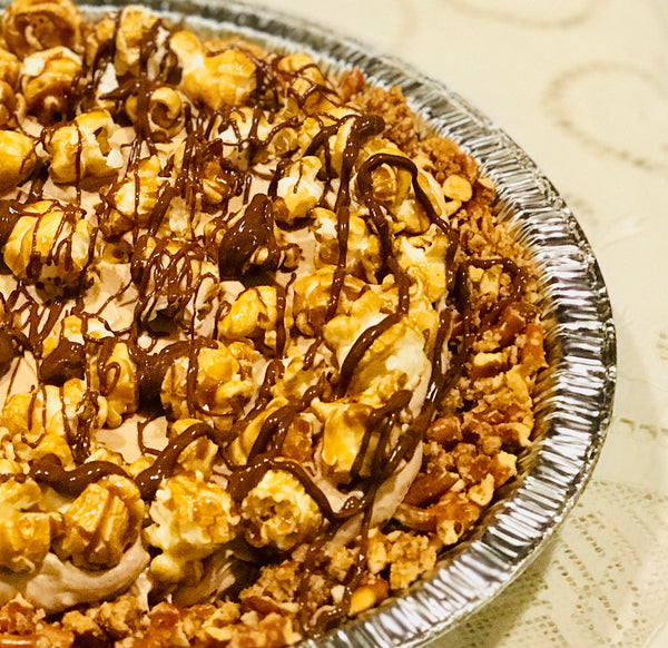 Pretzel, Peanut & Popcorn Pie